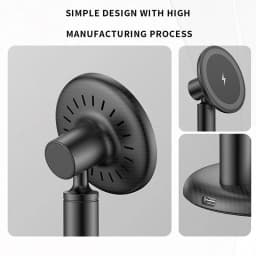 Newest Product in 2026 Desktop Wireless Charger Stand for iphone Samsung Office Home Travel Magnetic Wireless Charger Holder