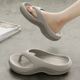 Women's EVA Thick-Heeled Sandals Anti-Slip Odor-Resistant Outdoor Wearable Flip Flops Comfortable Summer Slippers