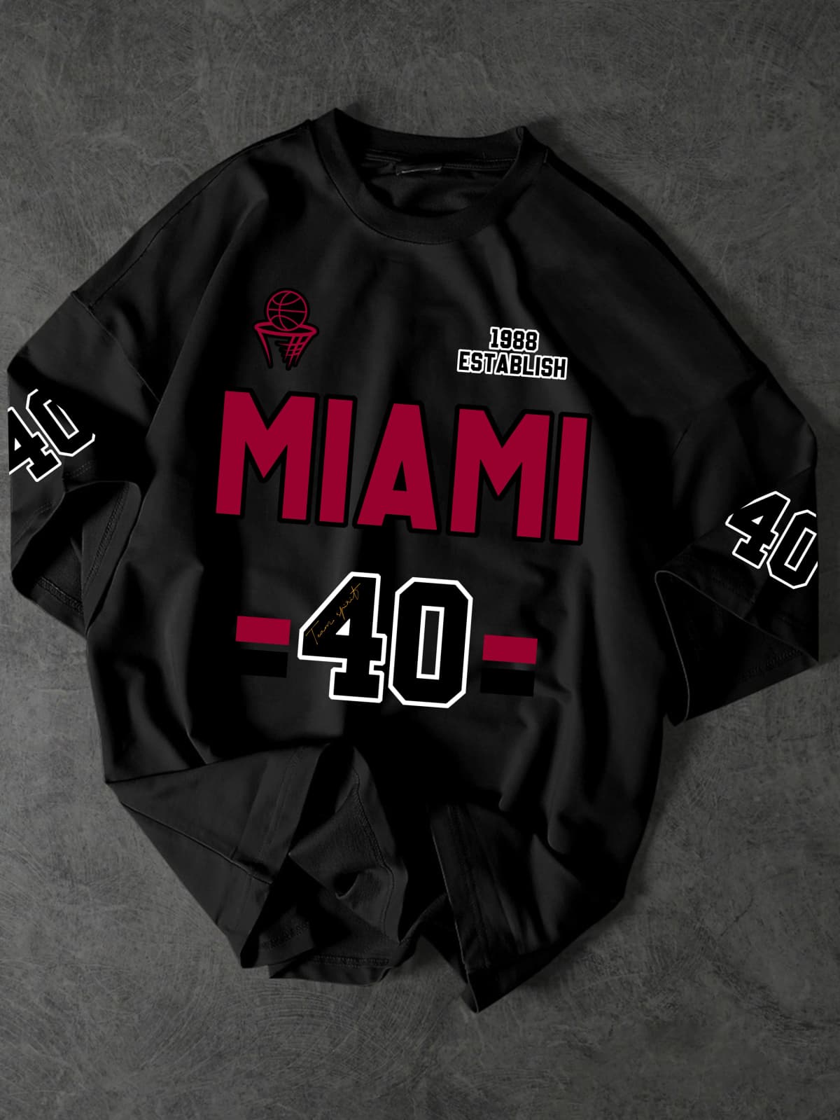 Vintage "Miami 1988" Sport Jersey Graphic T-Shirt