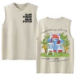 Vintage Washed Fashion Vest Bad Bunny Trendy Graphics Letters Print Mens Clothes Streetwear Harajuku Oversized Casual Tank Tops