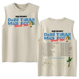 Vintage Washed Fashion Vest Bad Bunny Trendy Graphics Letters Print Mens Clothes Streetwear Harajuku Oversized Casual Tank Tops