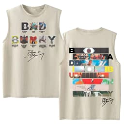 Vintage Washed Fashion Vest Bad Bunny Trendy Graphics Letters Print Mens Clothes Streetwear Harajuku Oversized Casual Tank Tops