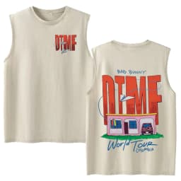 Vintage Washed Fashion Vest Bad Bunny Trendy Graphics Letters Print Mens Clothes Streetwear Harajuku Oversized Casual Tank Tops