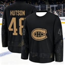 Canadian Men's Best-Selling Ice Hockey Training Suit - Breathable, Quick-Drying Black and Gold Version Long-Sleeved Top Family