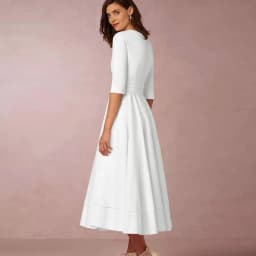 New Women Dress Long Fashion Vacation Party Dresses Short Sleeve V-neck Slit Solid High Quality Vestidos Femme 2024