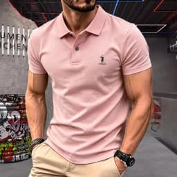 100% pure cotton high-end brand men's short sleeve polo shirt 2026summer luxury classic fashion golf top casual business T-shirt