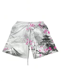 2026 Summer New Style Men's Shorts with 3D Pattern Printing - Street Casual Fashion Comfortable Breathable Lightweight