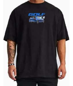 Men's Compact Hatchback Sport Car Vintage T-Shirt, Performance Blueprint Streetwear Graphic Washed Tee