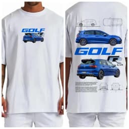Men's Compact Hatchback Sport Car Vintage T-Shirt, Performance Blueprint Streetwear Graphic Washed Tee