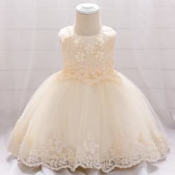 Summer Baptism Party Baby Girls Dress Elegant Flower 1st Birthday Wedding Princess Dress Girl First Communion Bridesmaid Vestido