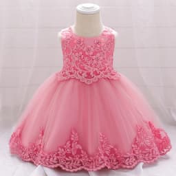 Summer Baptism Party Baby Girls Dress Elegant Flower 1st Birthday Wedding Princess Dress Girl First Communion Bridesmaid Vestido