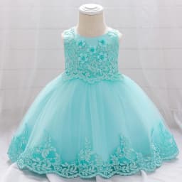 Summer Baptism Party Baby Girls Dress Elegant Flower 1st Birthday Wedding Princess Dress Girl First Communion Bridesmaid Vestido