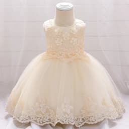 Summer Baptism Party Baby Girls Dress Elegant Flower 1st Birthday Wedding Princess Dress Girl First Communion Bridesmaid Vestido