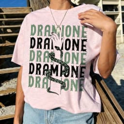 Dramione-Malfoy-Manor-Granger-T-Shirt-Bookish-Fan-Fic-Shirt-Magic-Wizard-School-HP-Merch-Manacled-Fan-Fiction-Snake-House-Green