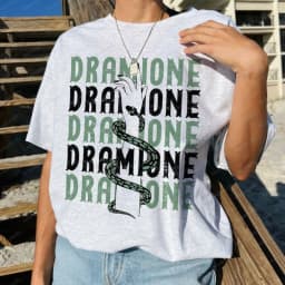 Dramione-Malfoy-Manor-Granger-T-Shirt-Bookish-Fan-Fic-Shirt-Magic-Wizard-School-HP-Merch-Manacled-Fan-Fiction-Snake-House-Green