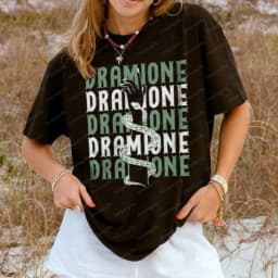 Dramione-Malfoy-Manor-Granger-T-Shirt-Bookish-Fan-Fic-Shirt-Magic-Wizard-School-HP-Merch-Manacled-Fan-Fiction-Snake-House-Green