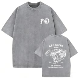 Washed Vintage Brothers in Arms ST Michael Protect Us T-shirt Forward Observations Group T-shirts Men Retro Oversized T Shirts
