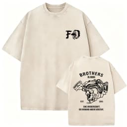 Washed Vintage Brothers in Arms ST Michael Protect Us T-shirt Forward Observations Group T-shirts Men Retro Oversized T Shirts