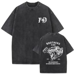 Washed Vintage Brothers in Arms ST Michael Protect Us T-shirt Forward Observations Group T-shirts Men Retro Oversized T Shirts