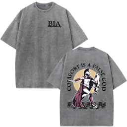 Washed Vintage Brothers in Arms ST Michael Protect Us T-shirt Forward Observations Group T-shirts Men Retro Oversized T Shirts