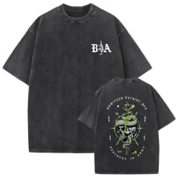 Washed Vintage Brothers in Arms ST Michael Protect Us T-shirt Forward Observations Group T-shirts Men Retro Oversized T Shirts