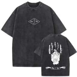 Washed Vintage Brothers in Arms ST Michael Protect Us T-shirt Forward Observations Group T-shirts Men Retro Oversized T Shirts