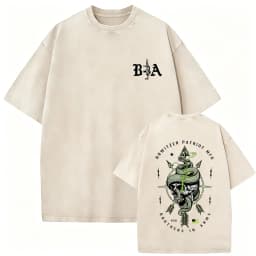 Washed Vintage Brothers in Arms ST Michael Protect Us T-shirt Forward Observations Group T-shirts Men Retro Oversized T Shirts