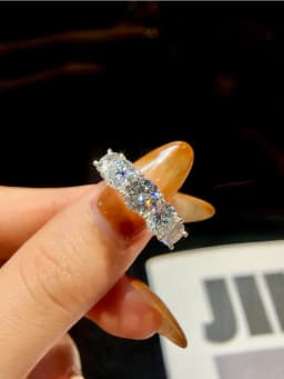 Real 1CT Round Certified Moissanite Diamond Engagement Ring for Women Wedding Elegant Fashion Original Luxury Jewelry