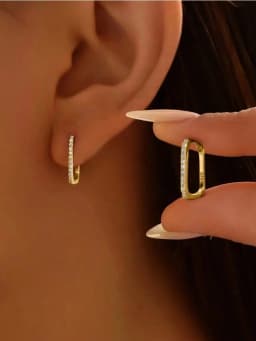 Real Moissanite Diamond Hoop Earrings For Women Anniversary Party Fashion Luxry High Quality Fashion Jewelry