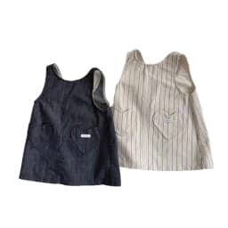 Q2825 Girls Summer Heart Print Bib Overalls Korean Style Dress Fashionable Clothing for Kids