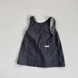Q2825 Girls Summer Heart Print Bib Overalls Korean Style Dress Fashionable Clothing for Kids
