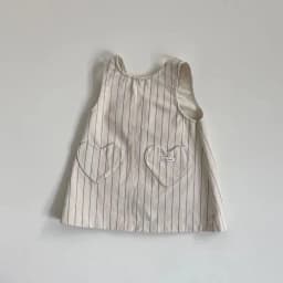 Q2825 Girls Summer Heart Print Bib Overalls Korean Style Dress Fashionable Clothing for Kids
