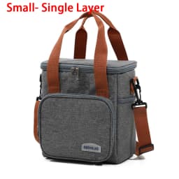 Insulated Lunch Box for Men & Women Collapsible Leakproof Double Cooler Bag Large Capacity Travel Camping Lunch Bags for Work