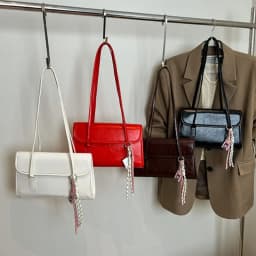 Soft PU Leather Women Shoulder Bag Large Capacity Square Shape Retro Handbag Lightweight Underarm Bag Women Female