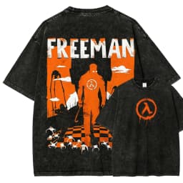 Half Life Washed T-shirt 2026 New Model personality Clothes shirt Year round clothing Streetwear Trendy high quality Breathable