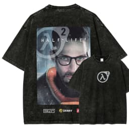 Half Life Washed T-shirt 2026 New Model personality Clothes shirt Year round clothing Streetwear Trendy high quality Breathable