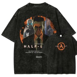 Half Life Washed T-shirt 2026 New Model personality Clothes shirt Year round clothing Streetwear Trendy high quality Breathable