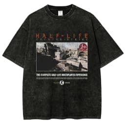 Half Life Washed T-shirt 2026 New Model personality Clothes shirt Year round clothing Streetwear Trendy high quality Breathable