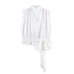 New satin-textured bow decoration top, casual and versatile, elegant and graceful