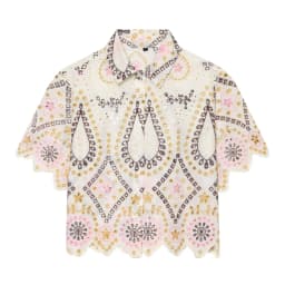 KLKXMYT Women's Fashion Hollow Out Embroidery Shirt Summer Short Sleeve Casual Daily Commute Wear Elegant Blouse Top