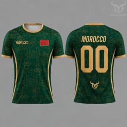 2026 Morocco Flag Print Jersey Men's Quick-Drying Breathable Sports T-Shirt Unisex Personalized Name And Number Soccer Tees