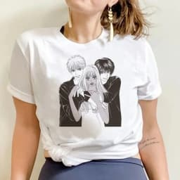 NANA Japanese Anime T-shirt Cartoon Print Unisex Tops Black Stones Streetwear Sweatshirt Men Women Tees Female Streetwear