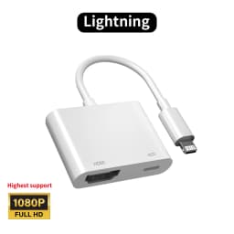 USB C and Lighting to HDMI Adapter for iPhone to TV Sync Screen Digital AV Adapter Compatible for iPhone 17 16 15 iPad