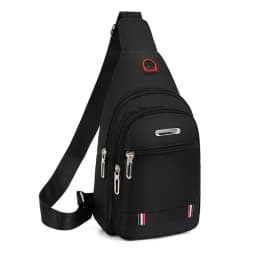 Casual Oxford Cloth Men Messenger Bags Black Blue Grey Brown USB Charge Port Sling Chest Bag Rectangle Men Crossbody Bag Male