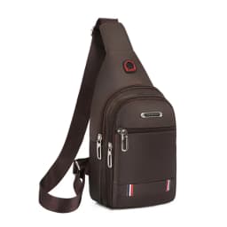 Casual Oxford Cloth Men Messenger Bags Black Blue Grey Brown USB Charge Port Sling Chest Bag Rectangle Men Crossbody Bag Male
