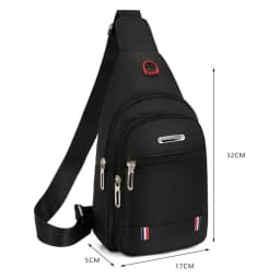 Casual Oxford Cloth Men Messenger Bags Black Blue Grey Brown USB Charge Port Sling Chest Bag Rectangle Men Crossbody Bag Male