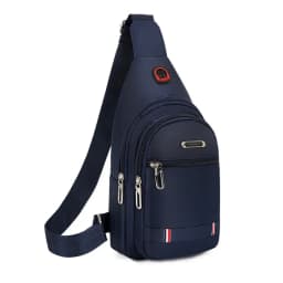 Casual Oxford Cloth Men Messenger Bags Black Blue Grey Brown USB Charge Port Sling Chest Bag Rectangle Men Crossbody Bag Male
