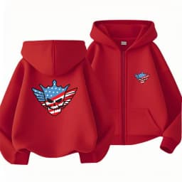 Children Hoodie Zip Up Cardigan Kid 3-12 Year Tops Cody Rhodes Wrestling Match Print Pattern Girl Pink Boy Black Coat Hoodies