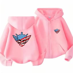 Children Hoodie Zip Up Cardigan Kid 3-12 Year Tops Cody Rhodes Wrestling Match Print Pattern Girl Pink Boy Black Coat Hoodies