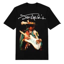 2026 Spring/Summer Jimmy Hendrix Singer Cotton Fan Gift Black Neutral Print Men's and Women's Universal Casual T-Shirt